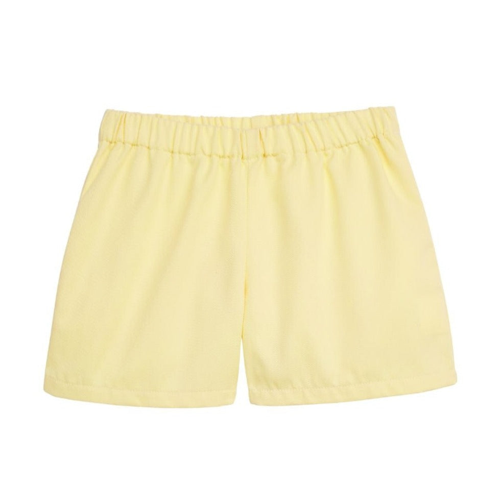 seguridadindustrialcr boy's twill short, yellow pull on short for spring