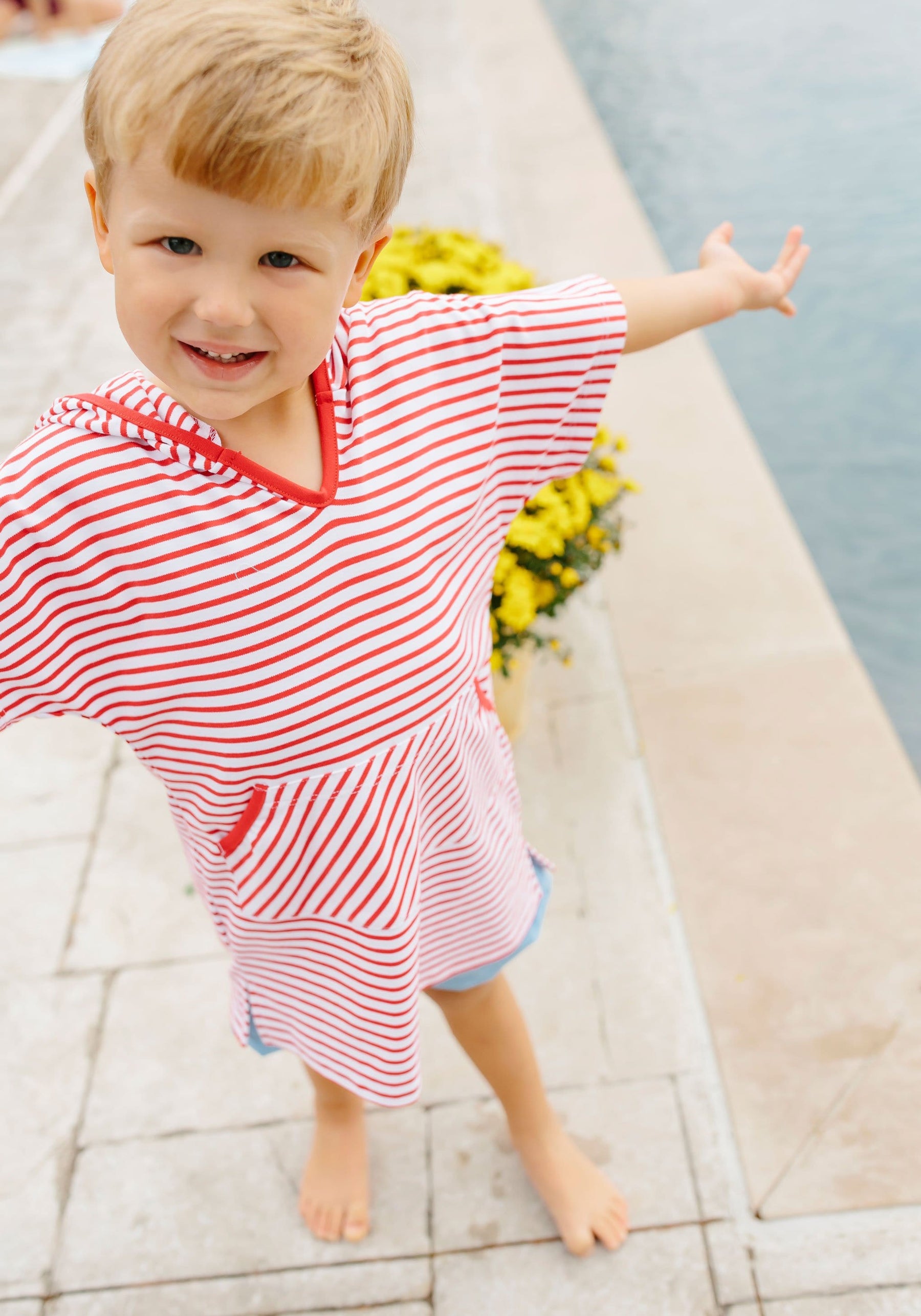 Boys Beach Popover - Red, seguridadindustrialcr, classic children's clothing, preppy children's clothing, traditional children's clothing, classic baby clothing, traditional baby clothing