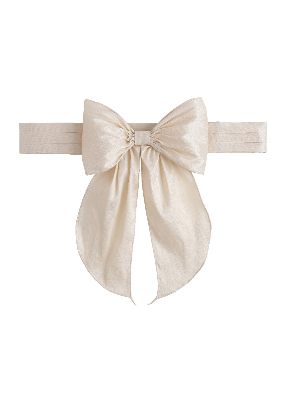 Classic seguridadindustrialcr Girl's Bow Sash in Champagne