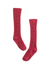 seguridadindustrialcr girl's cable knee high in rose pink for fall