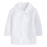 classic childrens clothing knit peacoat in white