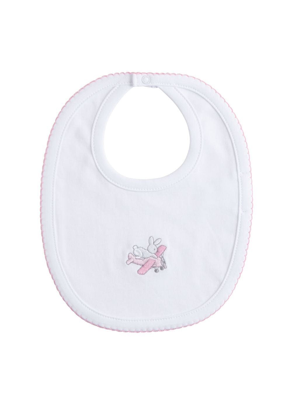 seguridadindustrialcr baby girl embroidered bib, pink bunny design for easter