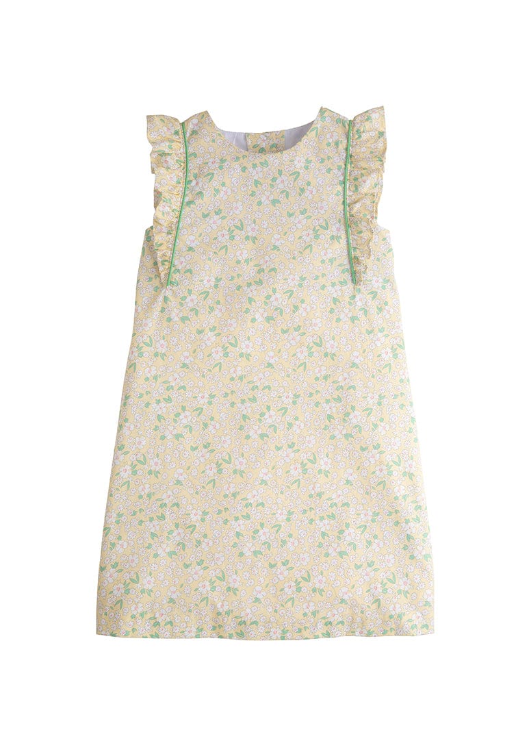 seguridadindustrialcr classic girl's dress in wimbledon floral with flutter sleeves