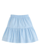classic childrens clothing girls skirt with elastic waist band in light blue corduroy