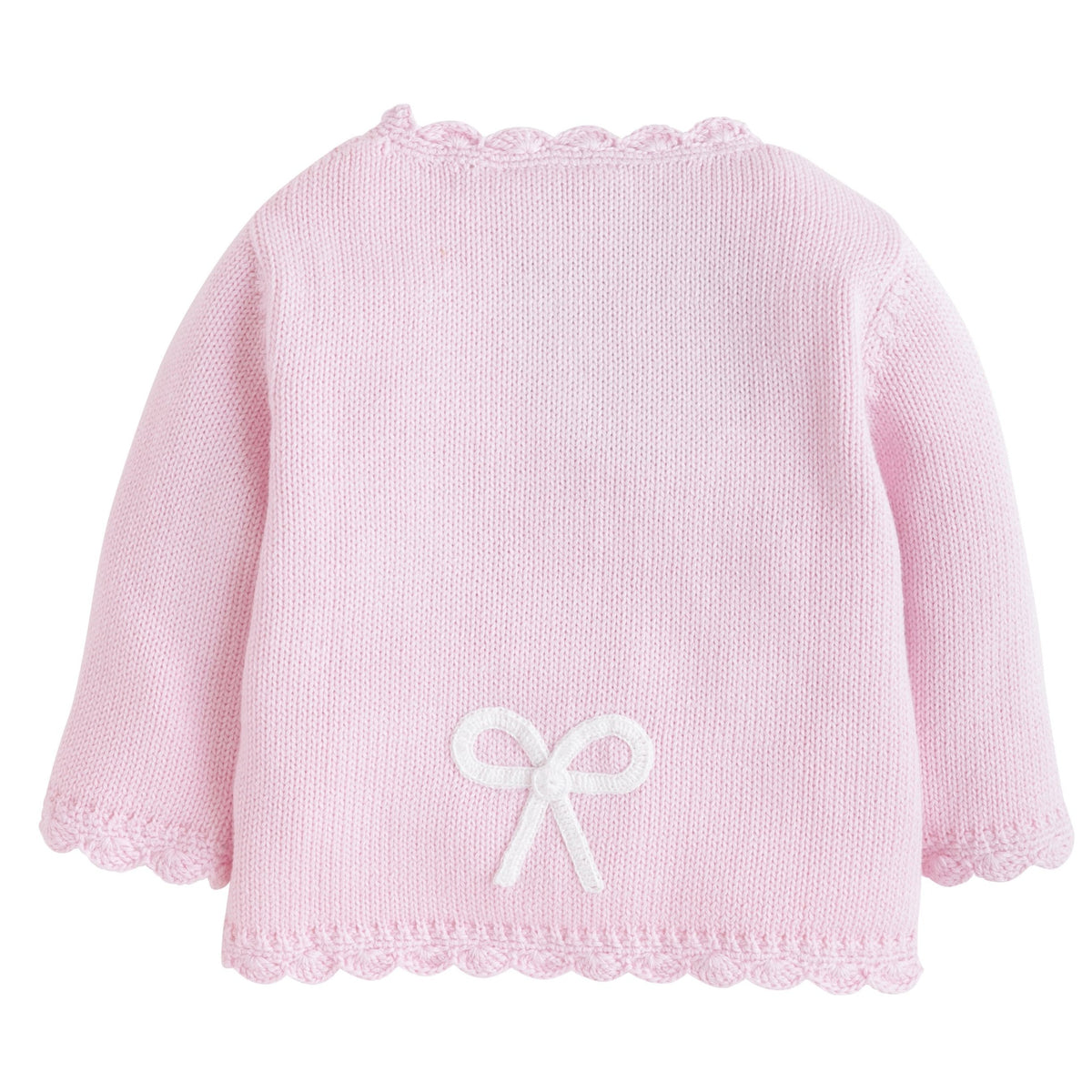 seguridadindustrialcr traditional baby clothing, signature crochet sweater with pink bow for baby girl