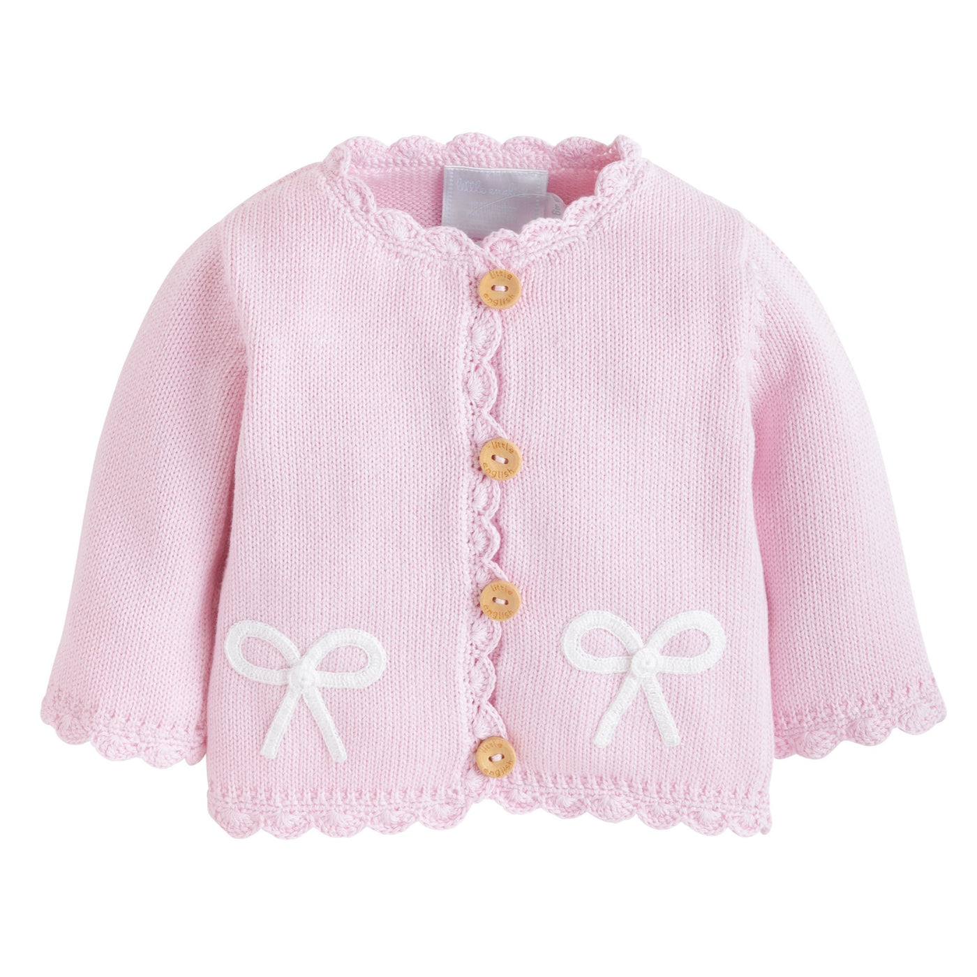 seguridadindustrialcr traditional baby clothing, signature crochet sweater with pink bow for baby girl