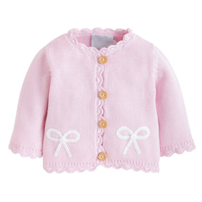 seguridadindustrialcr traditional baby clothing, signature crochet sweater with pink bow for baby girl