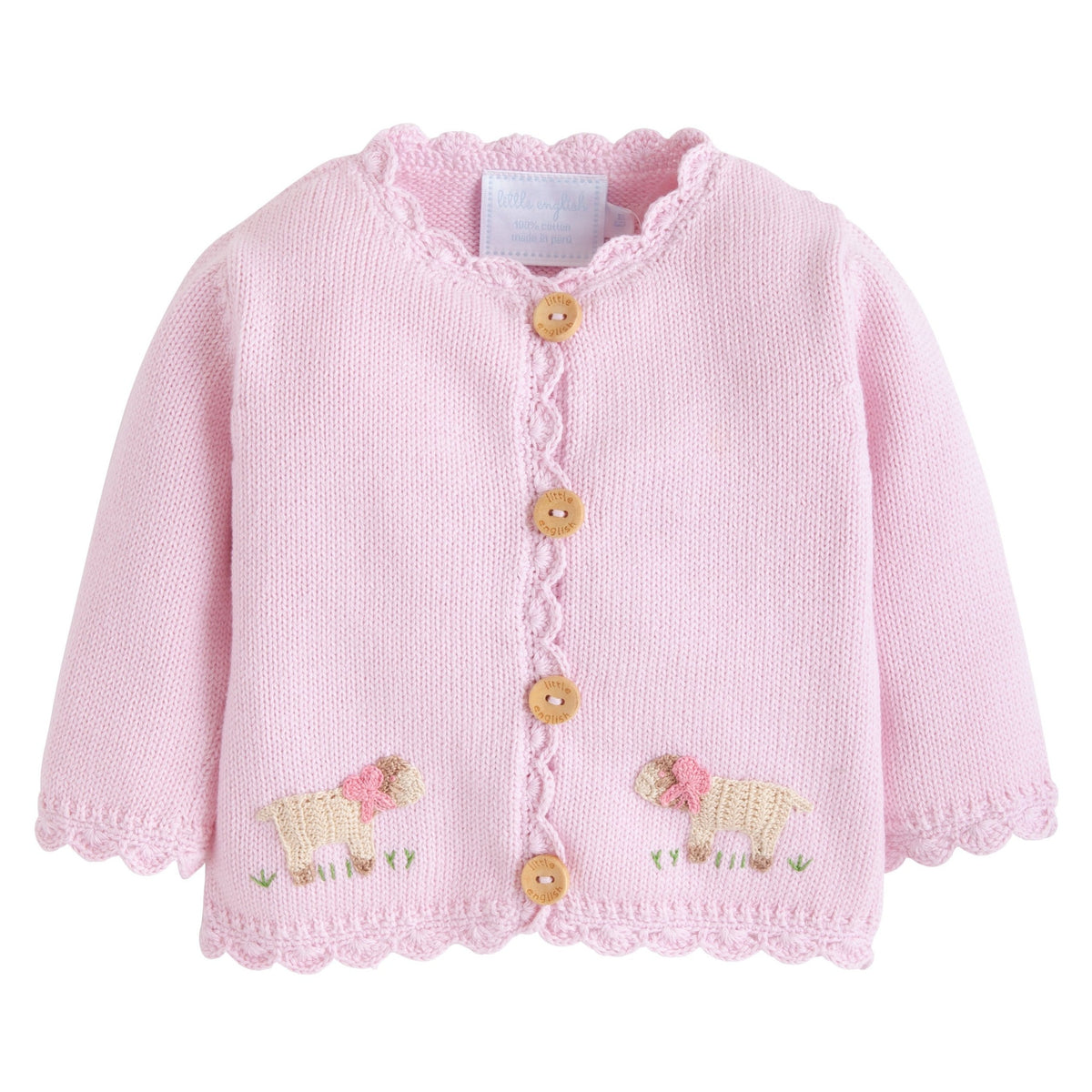 seguridadindustrialcr signature crochet sweater for baby girl, traditional pink sheep crochet sweater for baby girl