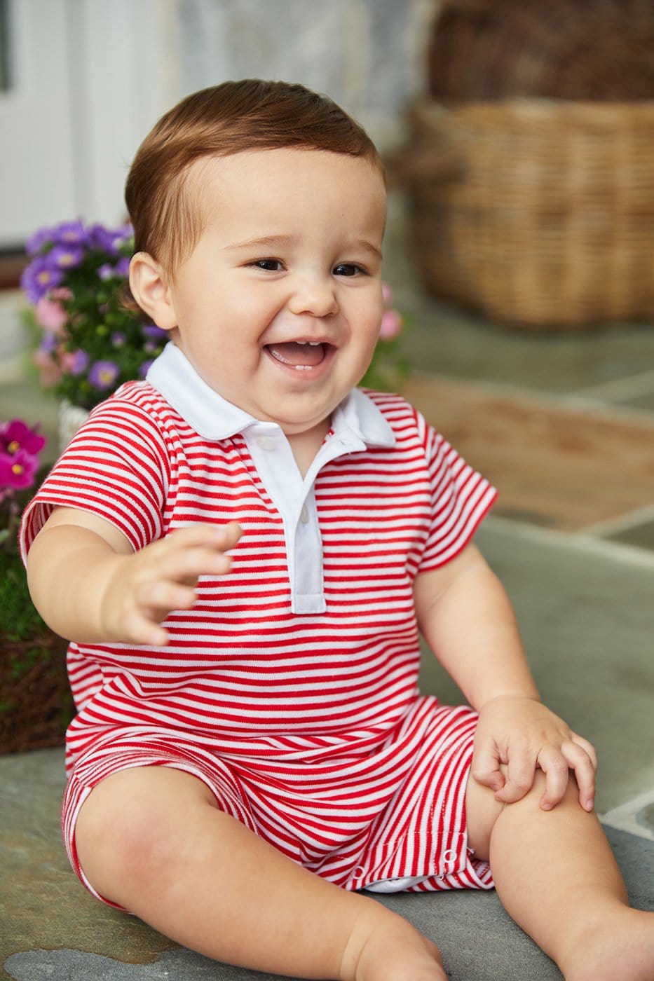 seguridadindustrialcr Traditional Peter Pan Romper In Red Stripe