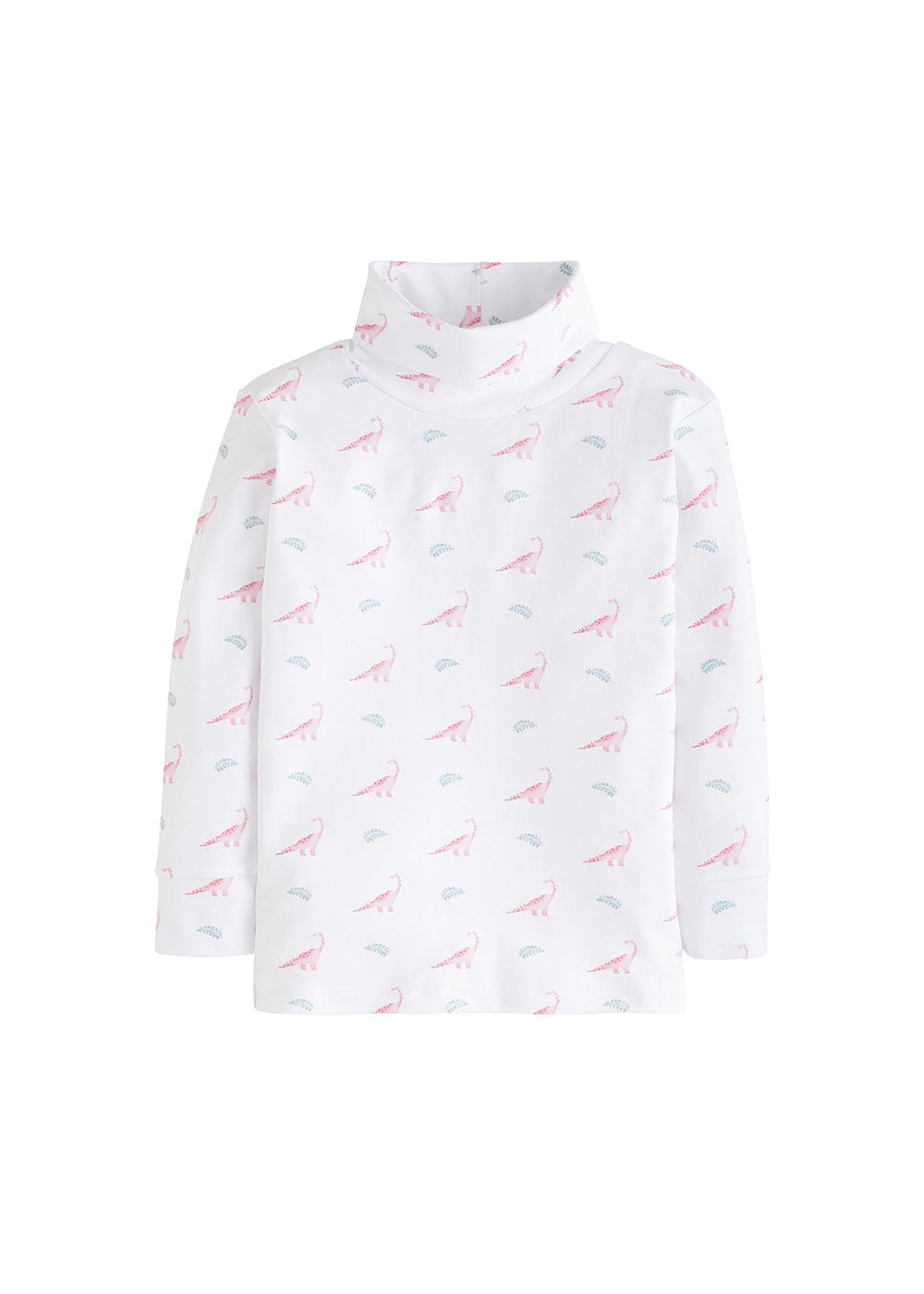 classic childrens clothing girls turtleneck with pink dino print