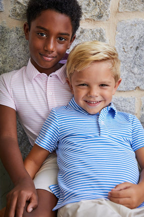 seguridadindustrialcr Classic Short Sleeve Striped Polo In Regatta