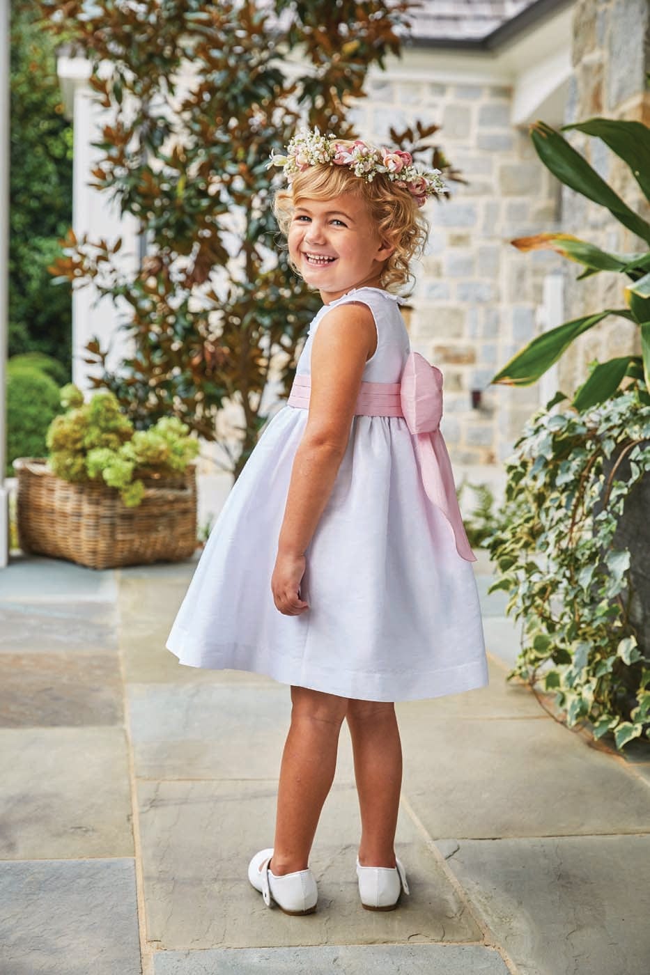 seguridadindustrialcr traditional special occasion dress in white with light pink bow sash 
