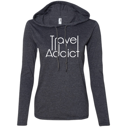Travel & Tell Stories Ladies' T-Shirt Hoodie - The Art Of Travel Store: Travel Accessories, Travel Clothes, Travel Gear