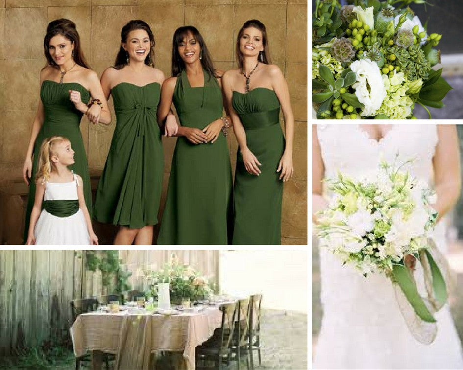 kale green bridesmaid dresses