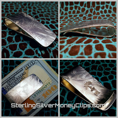 Earth Classic 925 935 Argentium Sterling Silver money clip