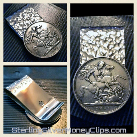 Hammered to Sleek British 1891 Dragon Slayer 925 935 Argentium Sterling Silver money clip