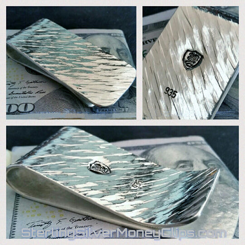 Phantom Ridge Special 925 935 Argentium Sterling Silver money clip
