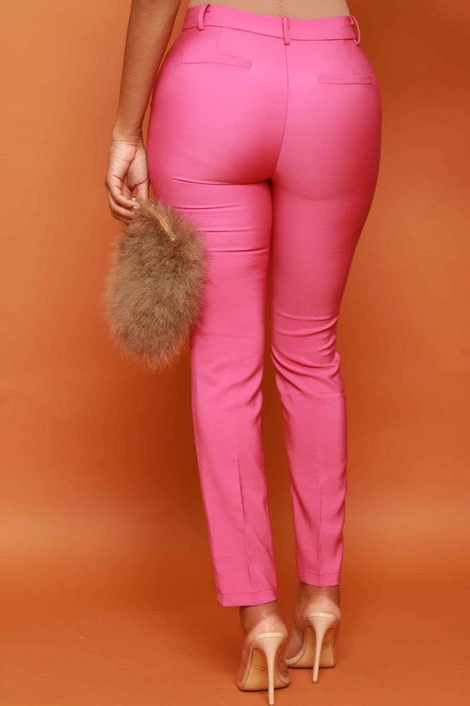 Be Yours Pleated High Rise Pants - Fuchsia - grundigemergencyradio