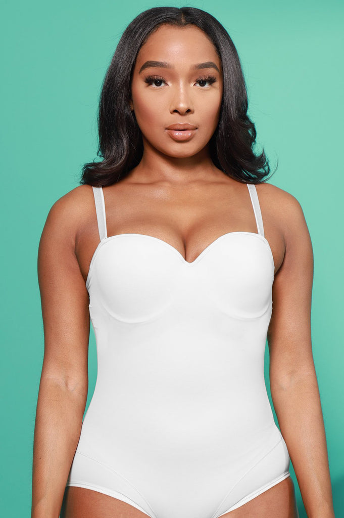 Doctored Form Shape Wear Bodysuit - White - grundigemergencyradio