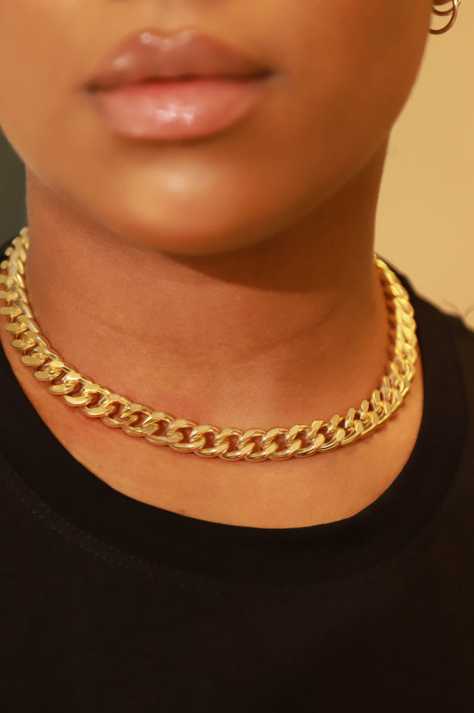 Gossip Chain Link Necklace - Gold - grundigemergencyradio