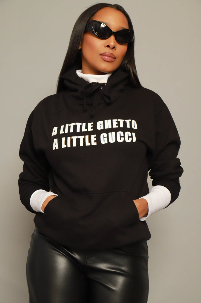Gucci Gang Graphic Hooded Sweatshirt - Black - grundigemergencyradio