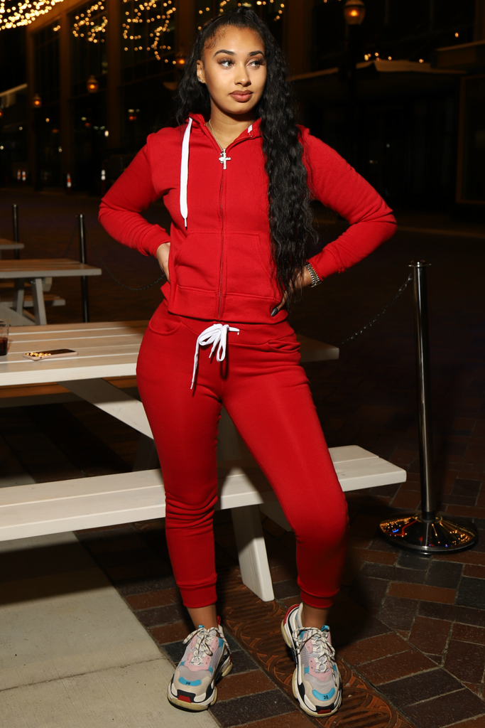 Like That Jogger Set - Red - grundigemergencyradio