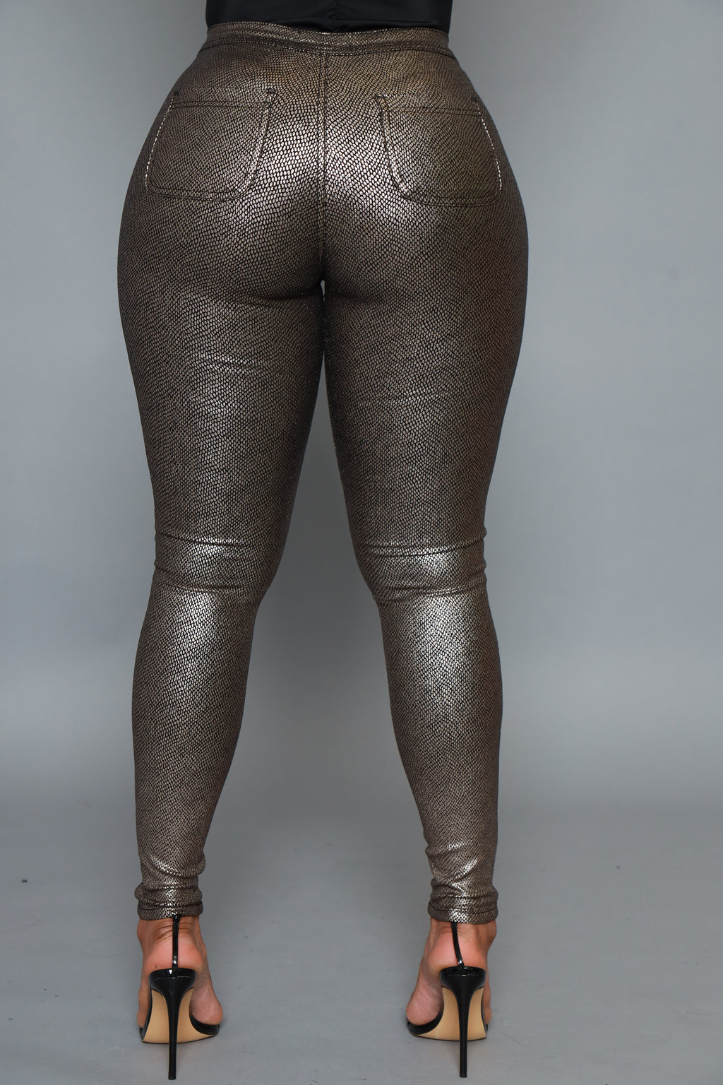 One Night Metallic High Rise Jeans - Silver - grundigemergencyradio