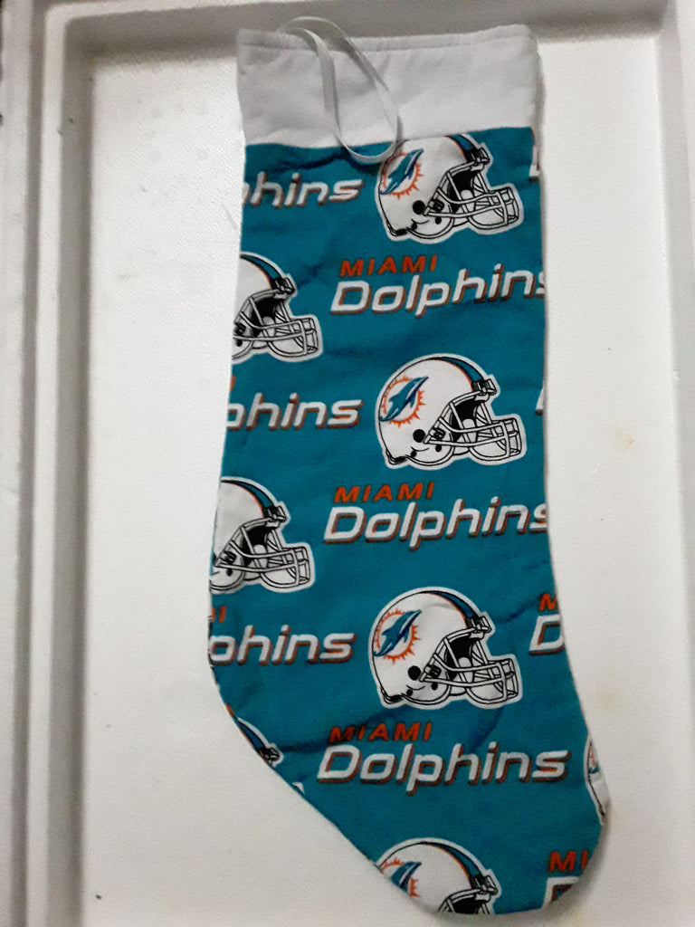 Miami Dolphins NFL Handmade 18 inch Christmas Stocking