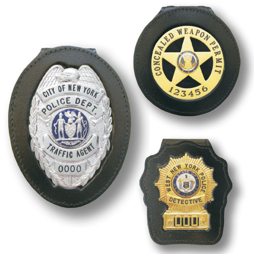  ASR Federal Leather Universal Fit Police Badge Holder