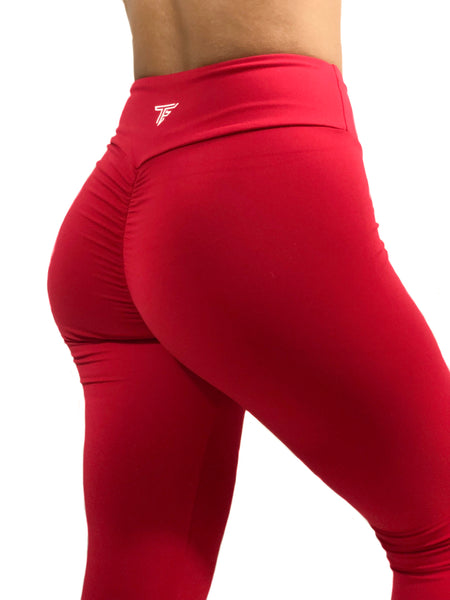 TF Scrunch Leggings- Red – TINO FIT WEAR