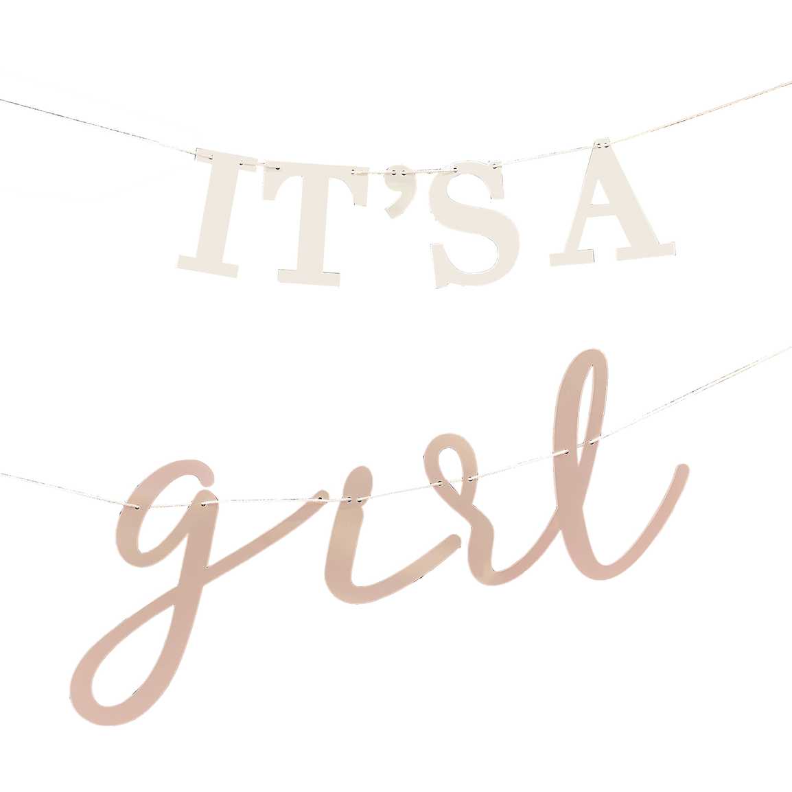 It’s A Girl Baby Shower Bunting