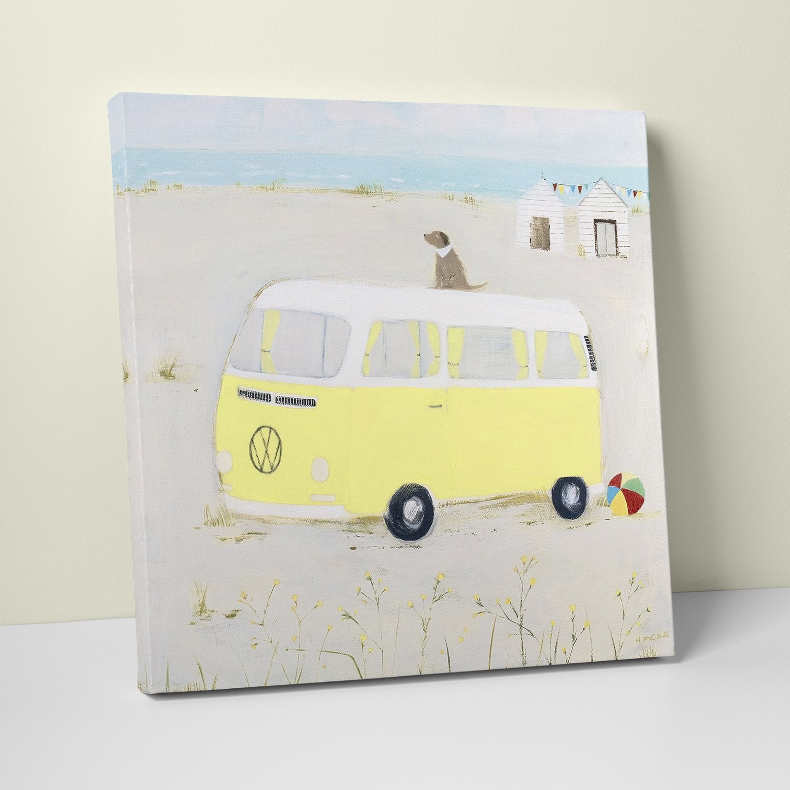 Yellow Camper Canvas