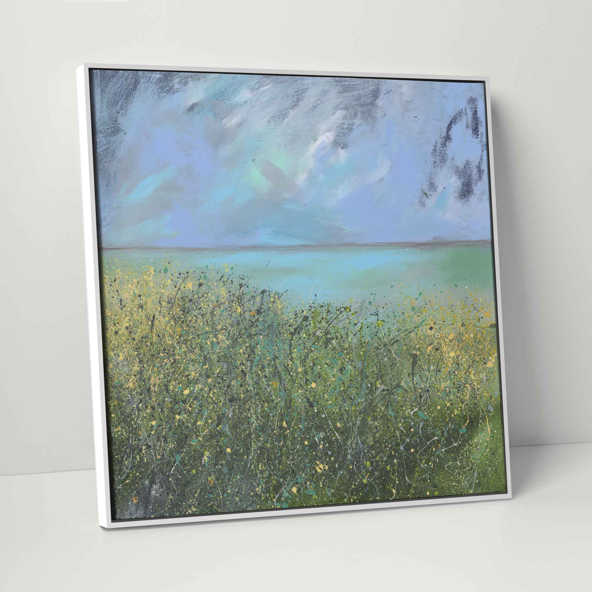 Aqua Waters Framed Canvas