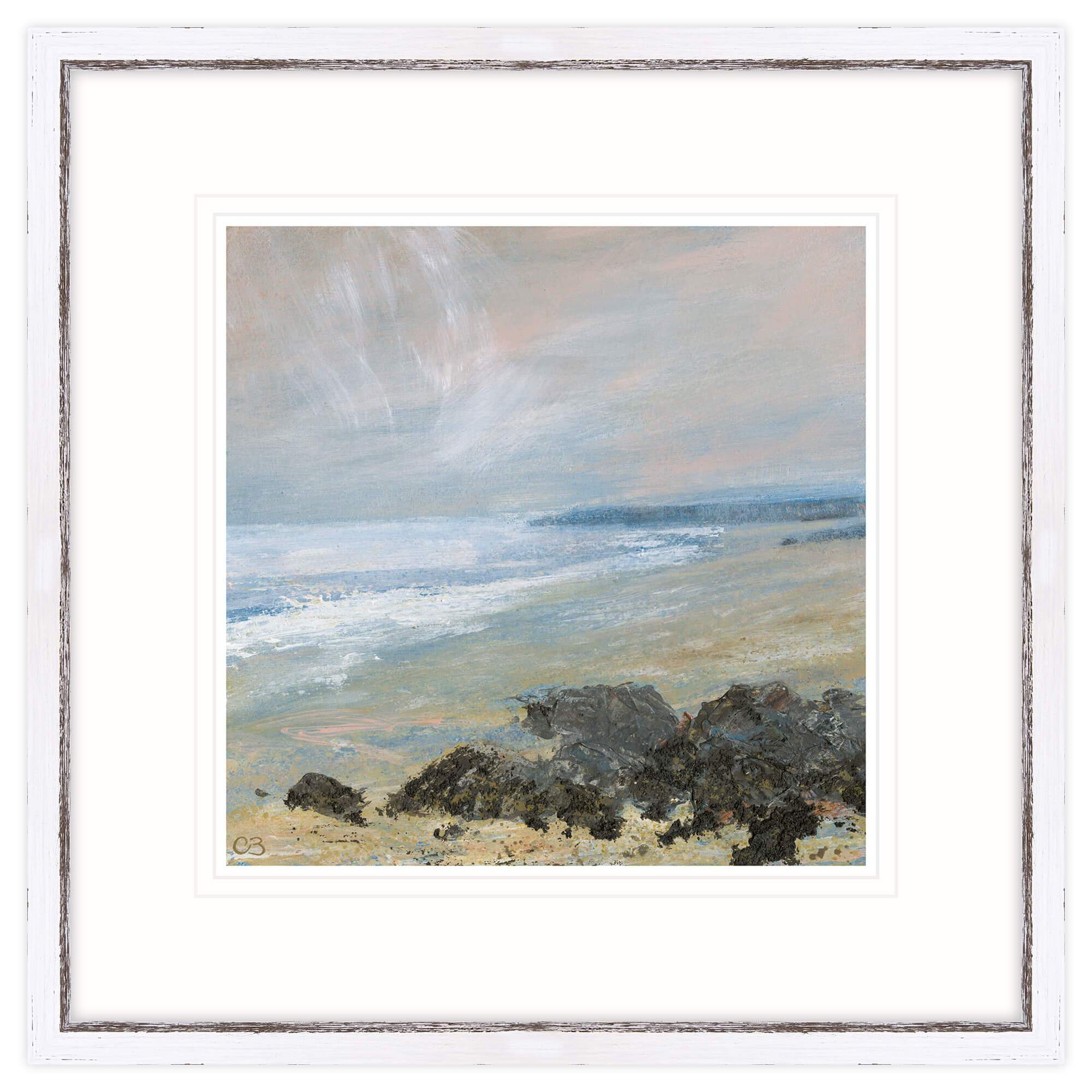 Walking On The Beach Framed Print