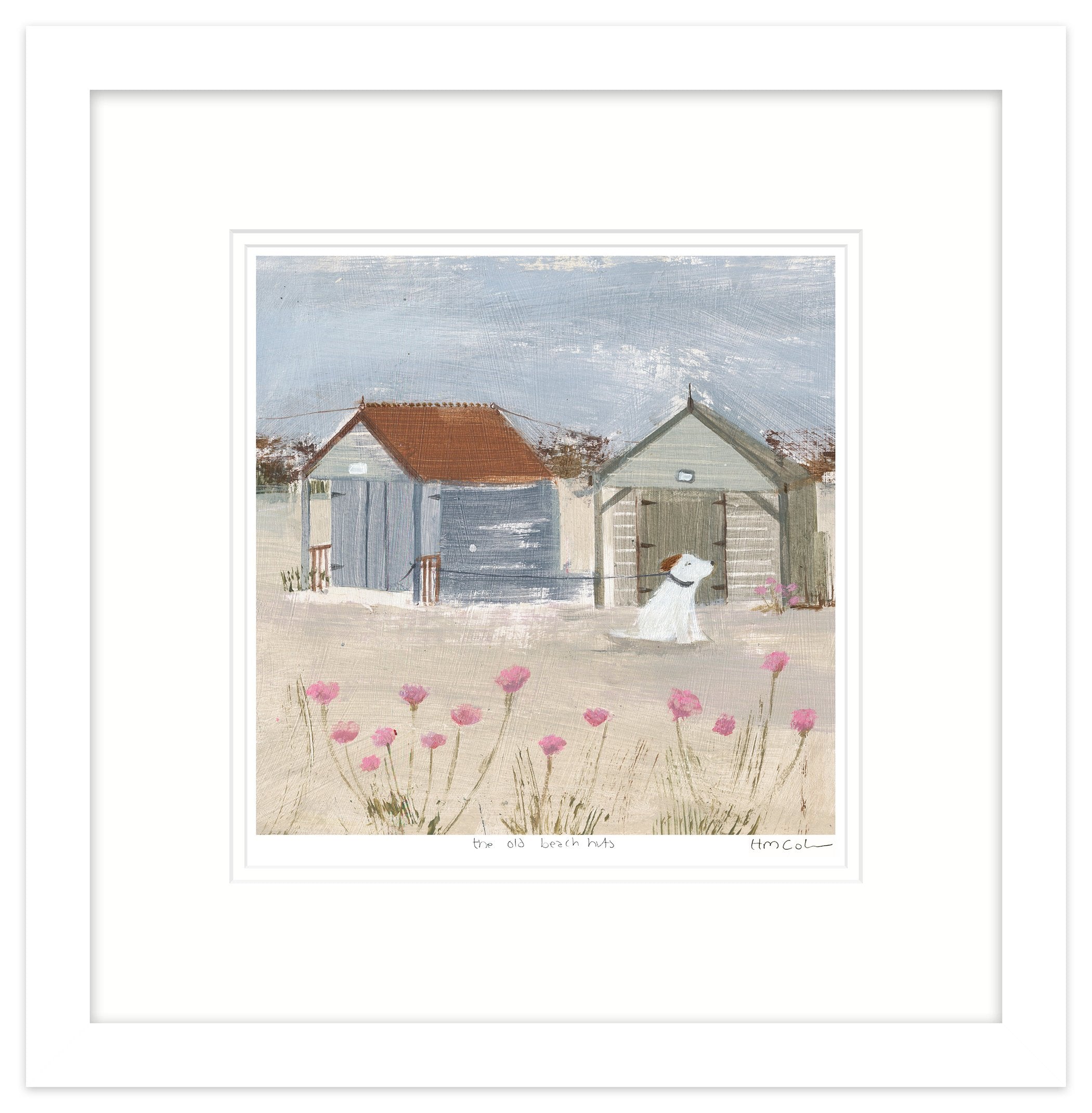 The Old Beach Huts Small Framed Print