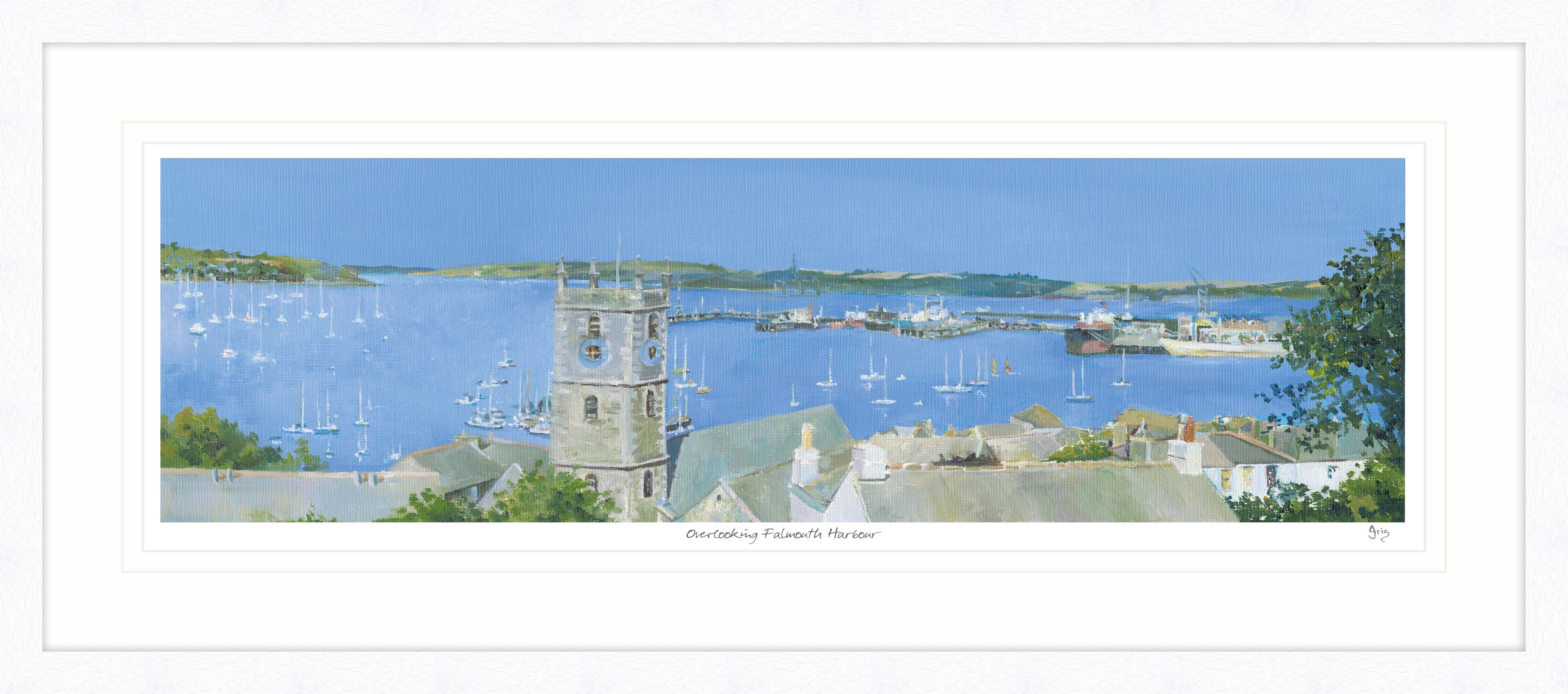 Overlooking Falmouth Harbour Framed Print