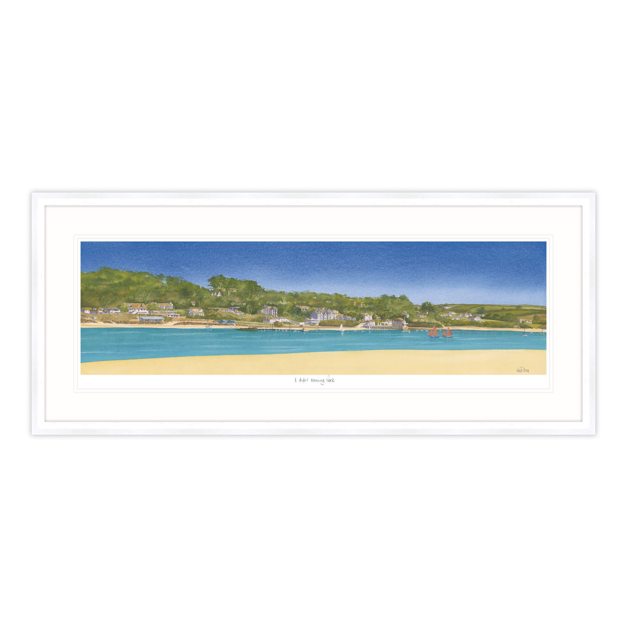 A Perfect Morning, Rock Framed Print