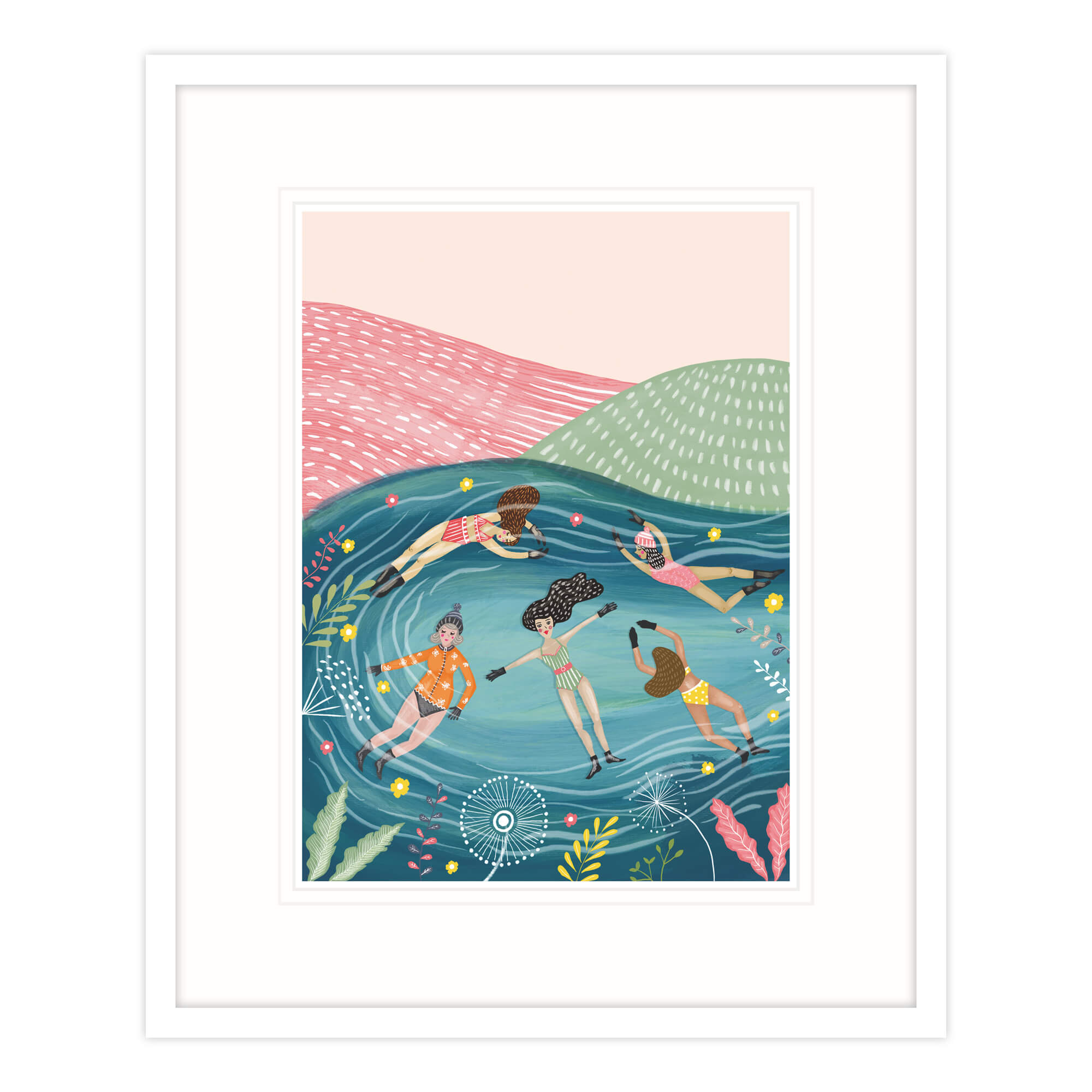 Wild Swimming Framed Print