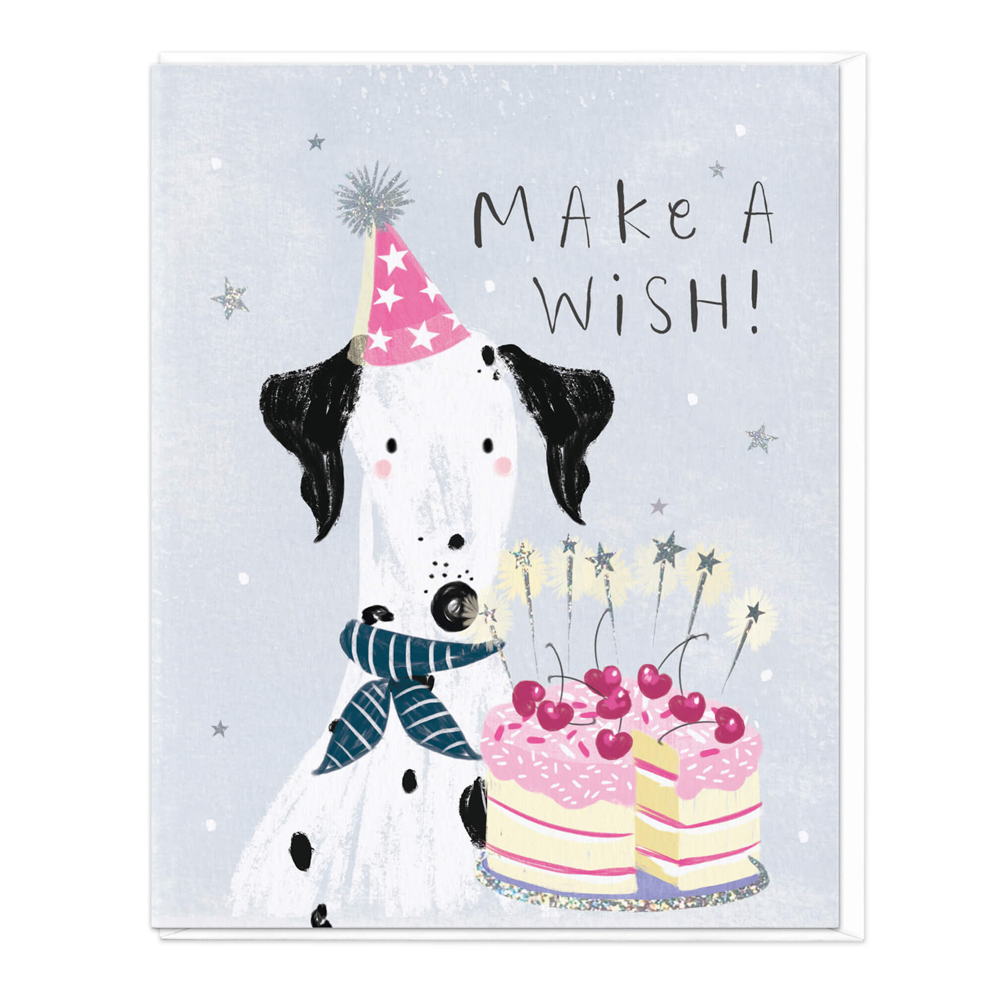 Olive Dog Make A Wish Birthday Card
