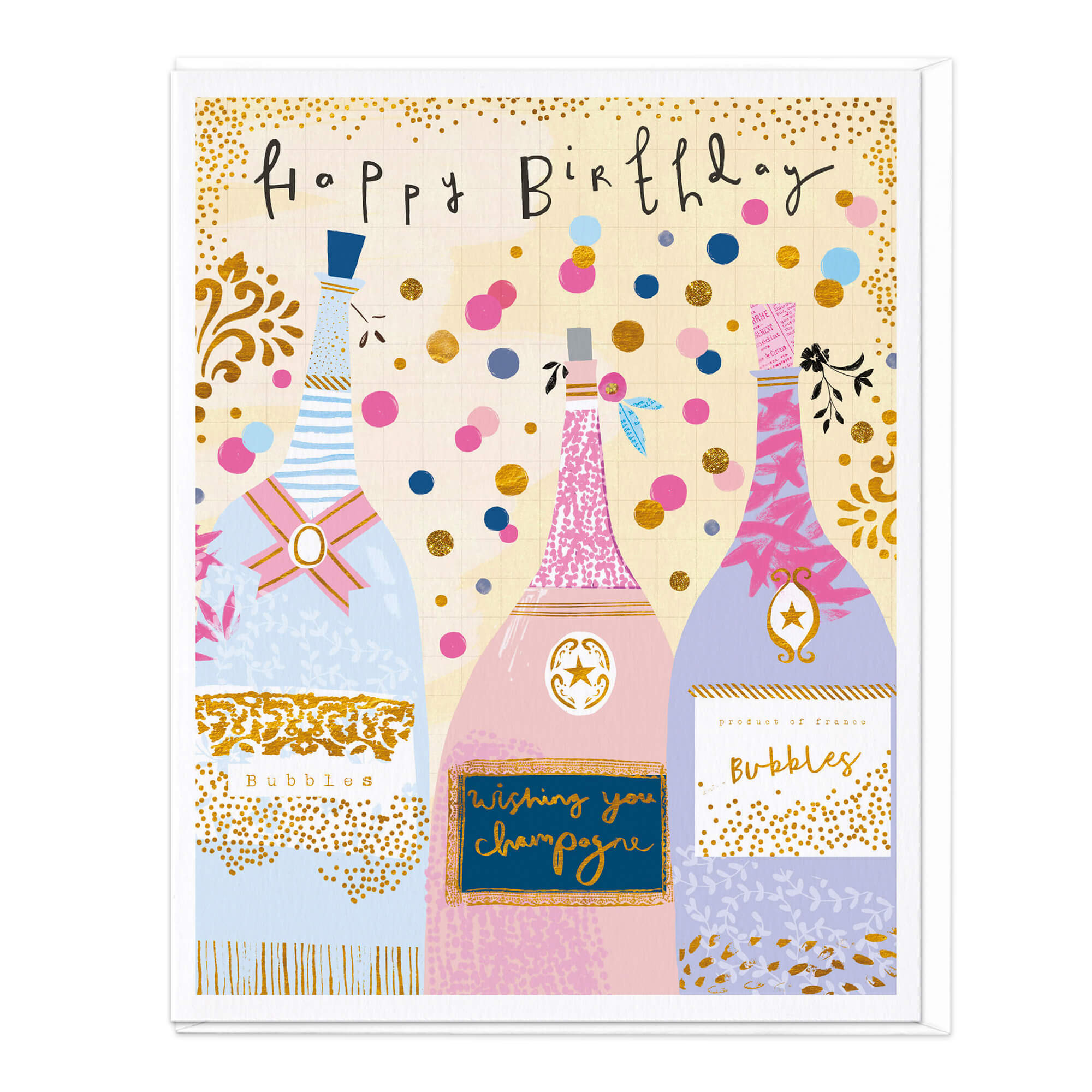 Wishing You Champagne Birthday Card