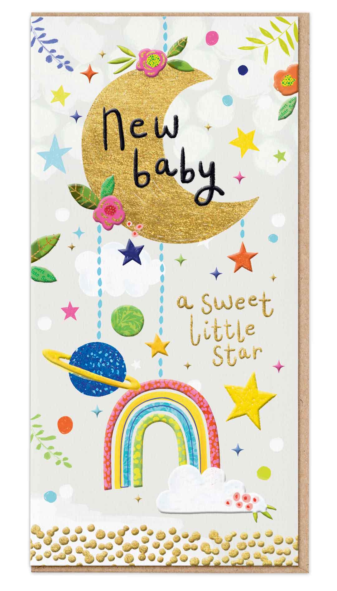 Moon & Stars New Baby Card