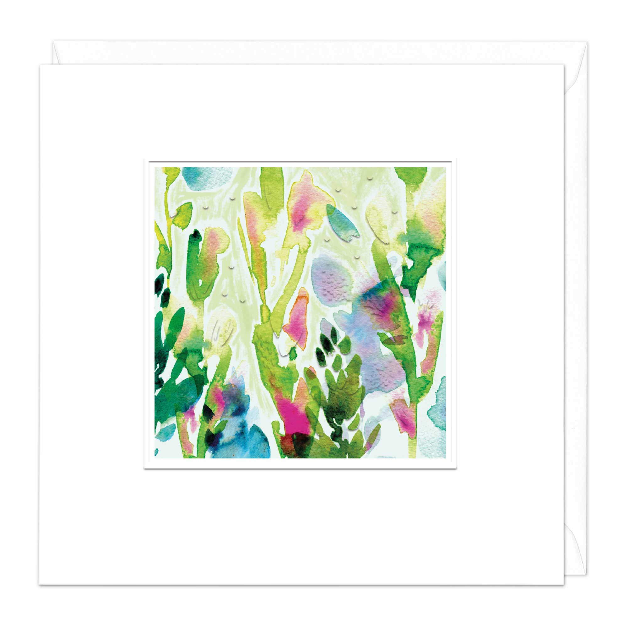 Green Watercolour Art Card