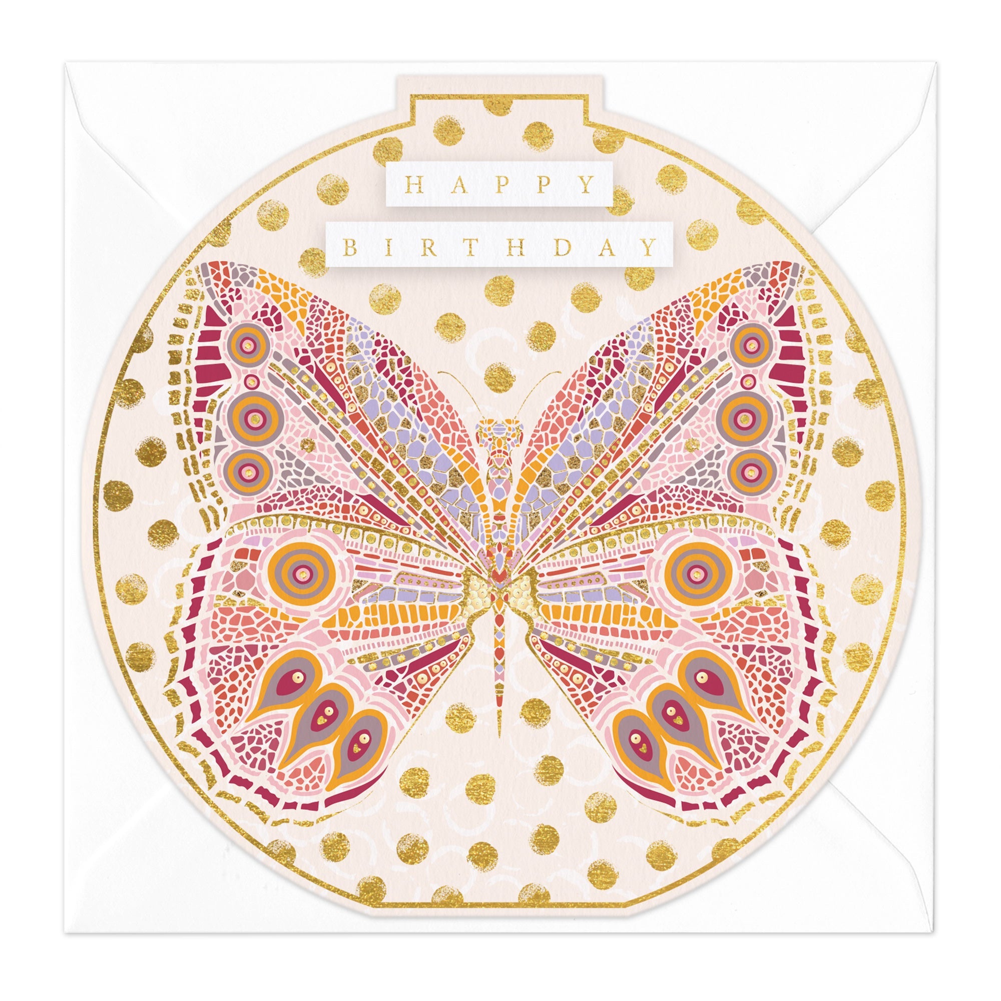 Butterfly Round Birthday Card