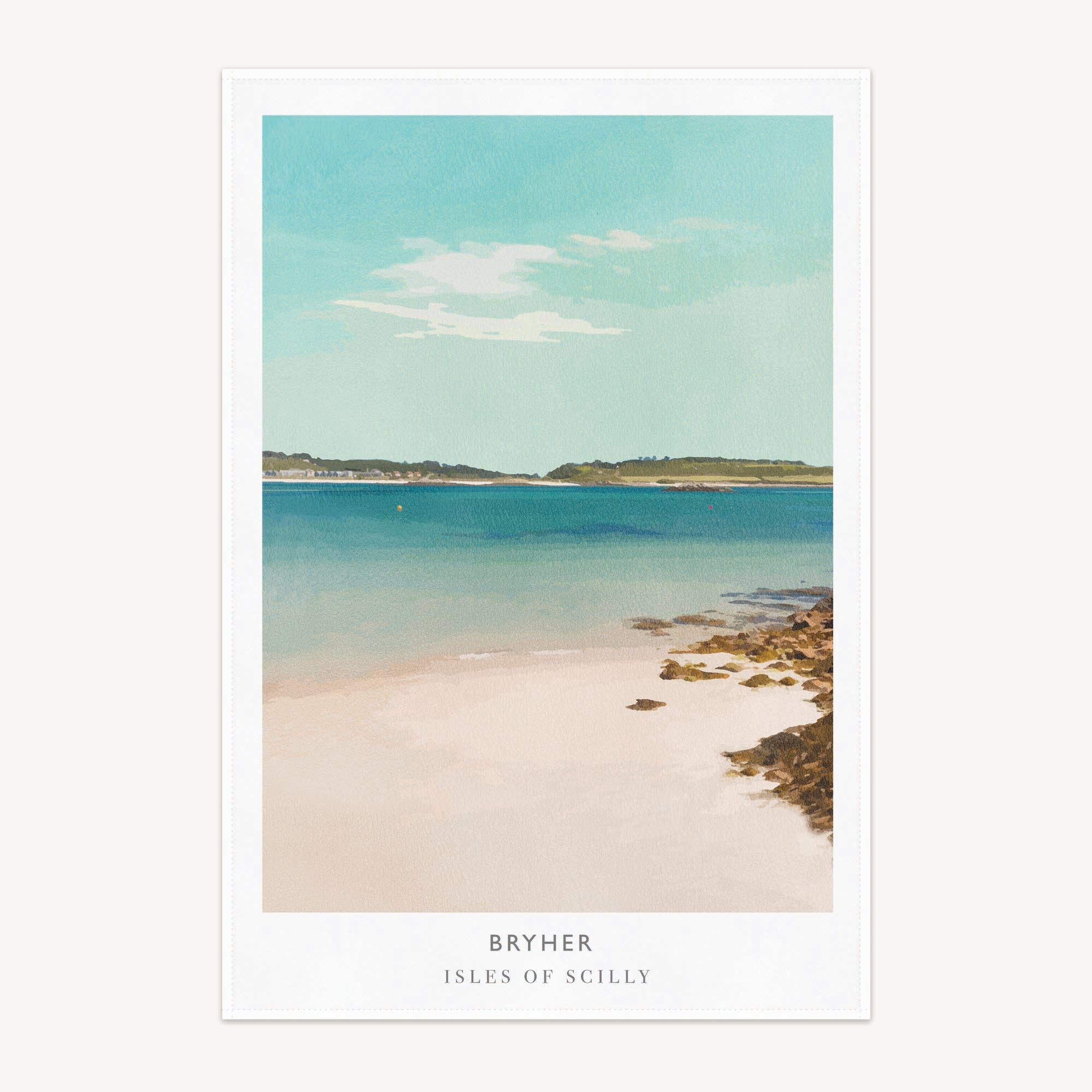 Bryher, Isles Of Scilly Tea Towel