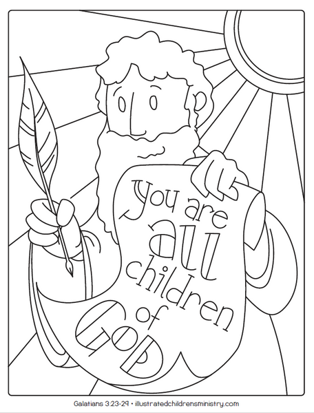 Bible Story Coloring Pages: Summer 2019 – Illustrated Children's Ministry