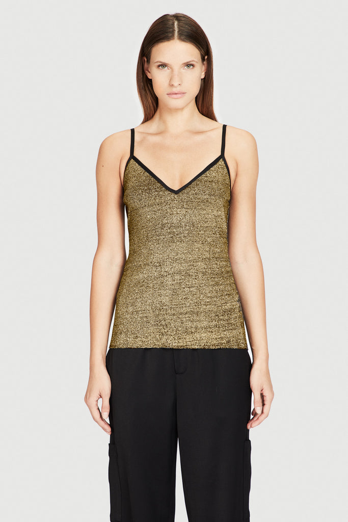 Gold Rib Knit Tank