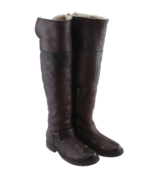 valerie shearling boots by frye