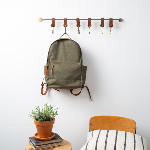 Metal and Leather Wall Hook