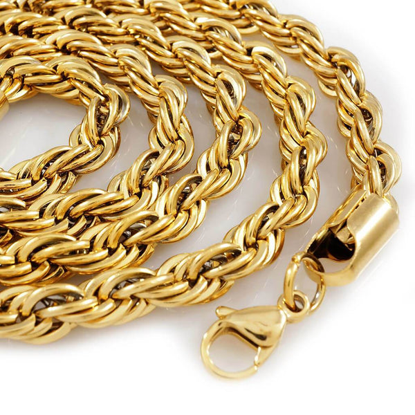 18k Gold Rope Chain Nivs Bling 