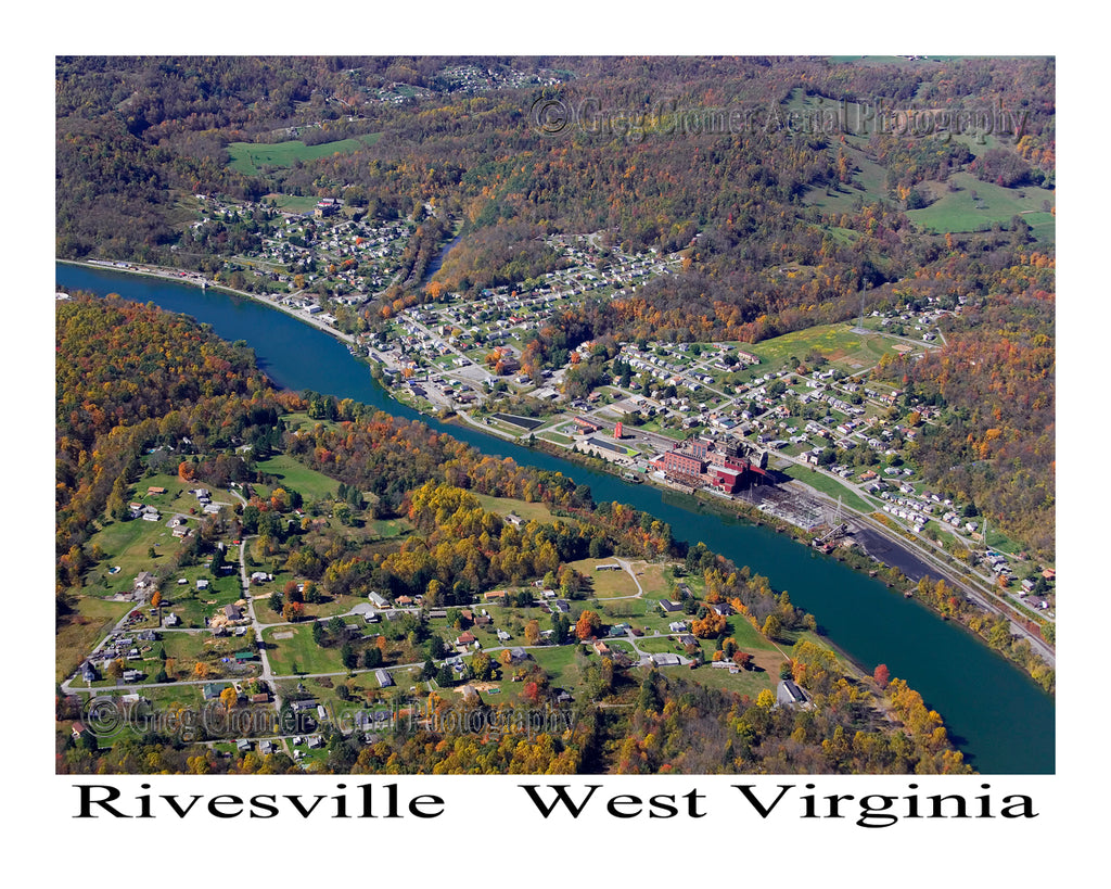 aerial photo of rivesville, west virginia